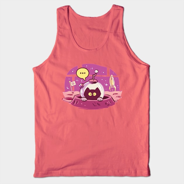 Timid Space Cat Tank Top by mikemaihack